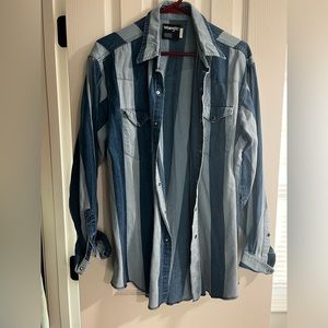 Vintage Wrangler Denium Pearl Snap Shirt
